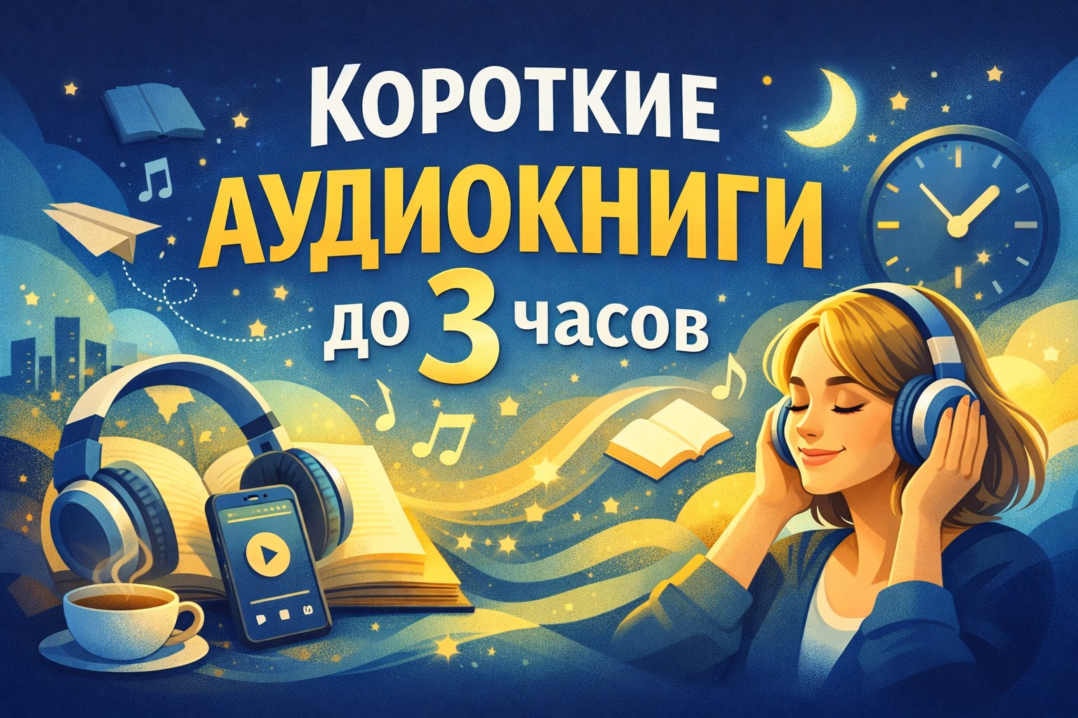 Короткие аудиокниги до 3 часов